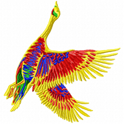 Egret Embroidery Design 2 Egret Embroidery Design 2
